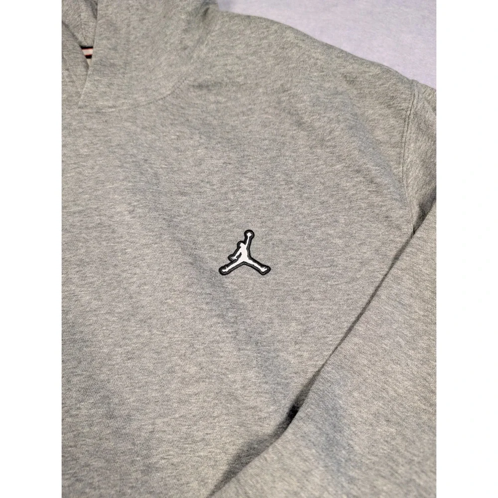 Jordan Hoodie Mens Medium Gray Brooklyn Fleece Jumpman Logo DQ7466-091 NWT